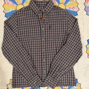 Beretta Women's Sport Classic Hunting Shirt Brown & Orange Plaid Size L NWT